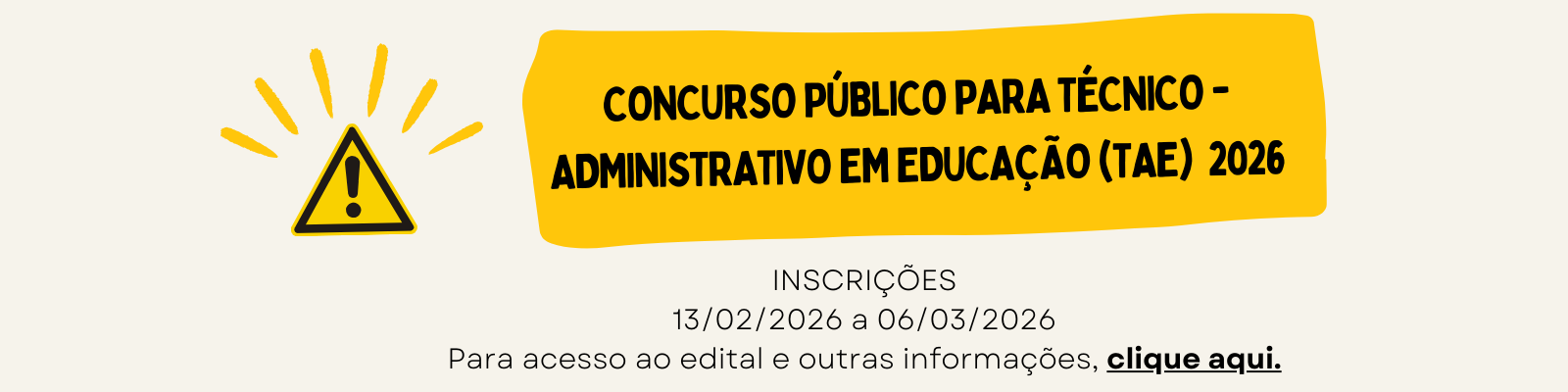 Concurso Público para Técnico - Administrativo em Educação (TAE) UFSCAR/2026