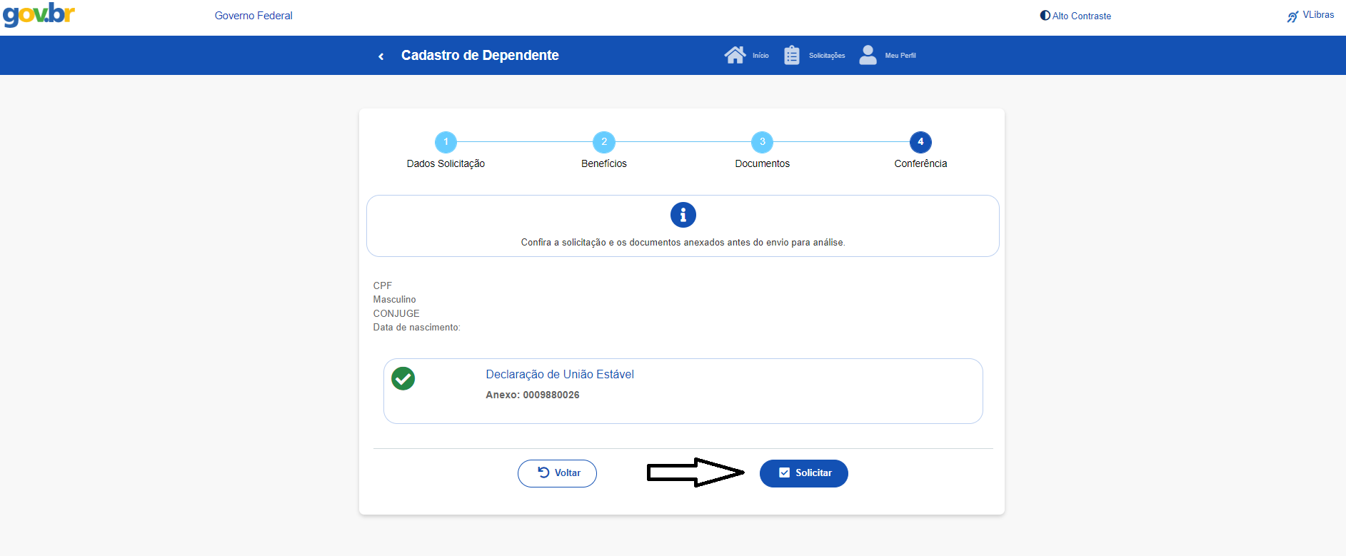 tela 8 dependente sougov